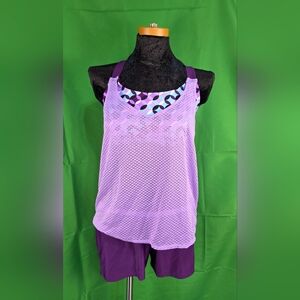 Zeroxposur Purple Mesh Women's Top
